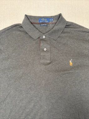 Polo Ralph Lauren Pima Soft Touch Gray Pony Long Sleeve Knit Shirt Men's XL